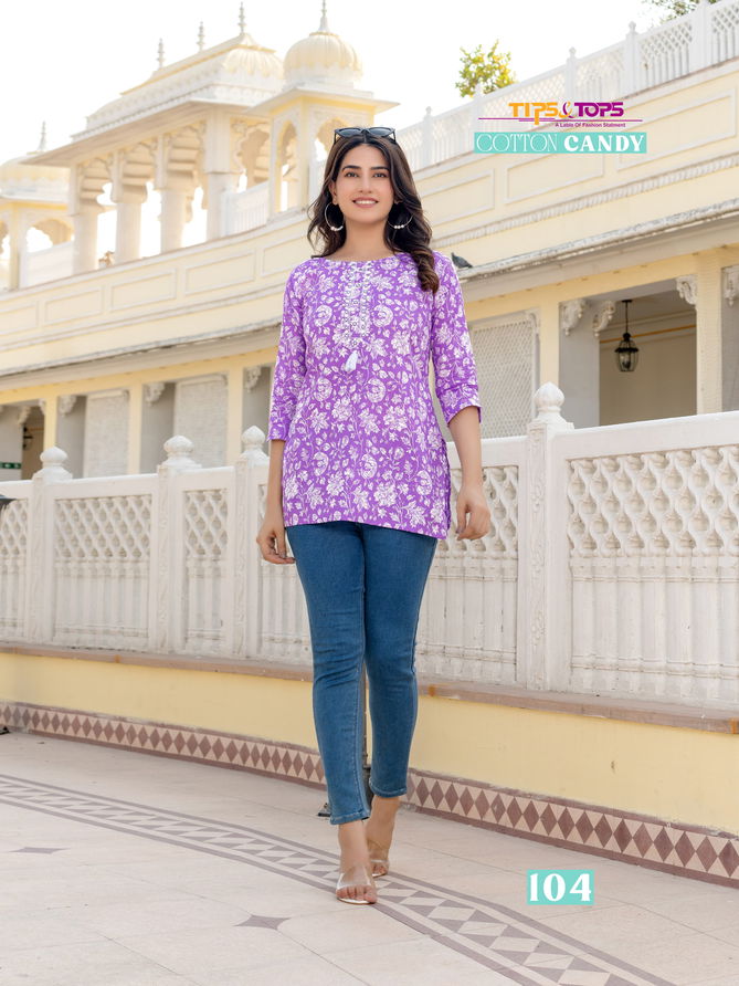 Cotton Candy Vol 4 By Tips And Tops Printed Short Ladies Tops Wholesale Online
